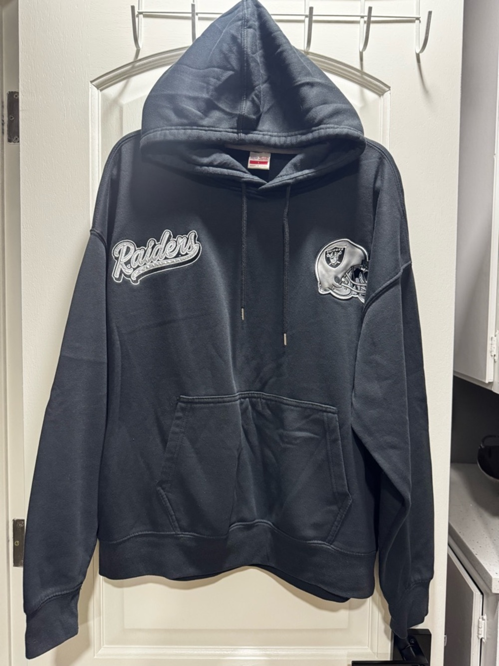 Riders by Lee Black Raiders Pullover Hoodie with Script and Helmet Patch